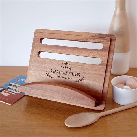 personalised cookbook stand